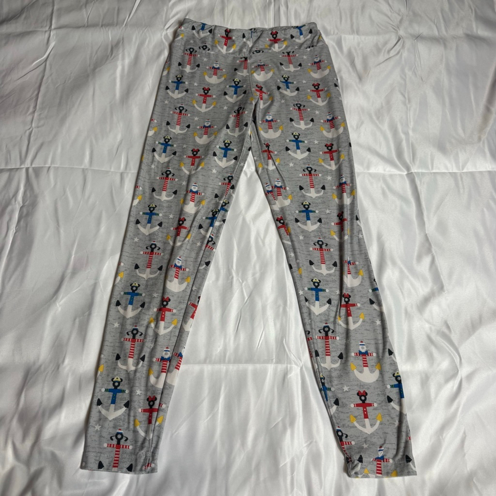 Women's Disney Cruise Line Gray Red Anchor Leggings S